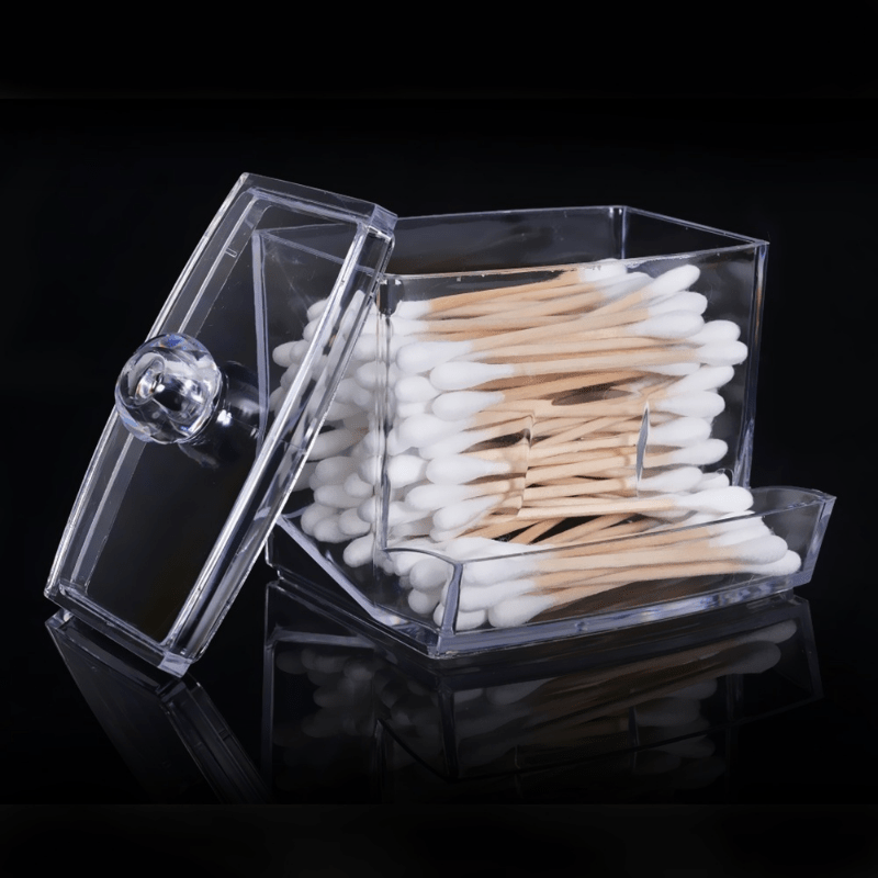 Clear Acrylic Cotton Swab Box Transparent Cotton Swab Case - Temu